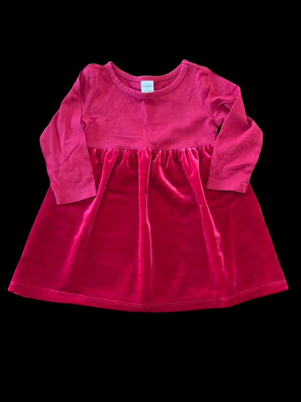 👣 5/$25  - Red Long Sleeve Dress w/ Velvet Skirt